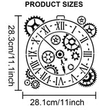 Clock Drawing Painting Stencils with Paint Brush