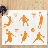 Basketball Drawing Painting Stencils with Paint Brush