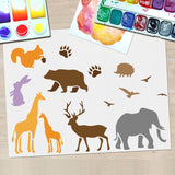 Animal Drawing Painting Stencils with Paint Brush