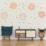 Firework Drawing Painting Stencils with Paint Brush