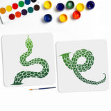 Snake Drawing Painting Stencils with Paint Brush