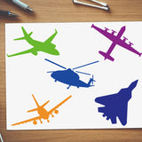 Airplane Drawing Painting Stencils with Paint Brush