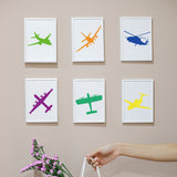 Airplane Drawing Painting Stencils with Paint Brush