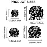 June Rose Drawing Painting Stencils with 1Pc Art Paint Brushes