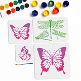Butterfly Drawing Painting Stencils with Paint Brush