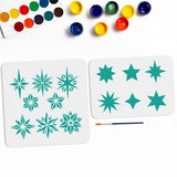 Star Drawing Painting Stencils with 1Pc Art Paint Brushes