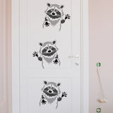 Raccoon Drawing Painting Stencils with 1Pc Art Paint Brushes