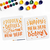 Happy New Year Drawing Painting Stencils
