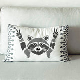 Raccoon Drawing Painting Stencils with Paint Brush
