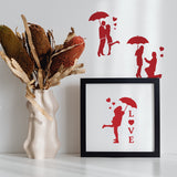 Couple Drawing Painting Stencils