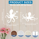 Drawing Painting Stencils, Octopus, with 1Pc Art Paint Brushes, 2pcs/set
