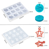 DIY Kit, with Silicone Molds, Plastic Stirring Rod, Transfer Pipettes, Laser Shining Nail Art Glitter and Latex Finger Cots