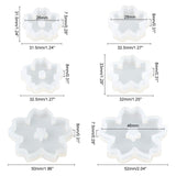 DIY Sakura Silicone Molds Kits, Include Birch Wooden Craft Ice Cream Sticks and Plastic Transfer Pipettes, Latex Finger Cots, Plastic Measuring Cup, White, 31.5x31.5x7.5mm, Inner Diameter: 26mm, 2pcs