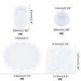 Epoxy Resin Crafts, with Silicone Molds, Disposable Plastic Transfer Pipettes & Latex Finger Cots, Measuring Cup Plastic Tools and Disposable Flatware Spoons, White, 146x14mm, 20pcs/set