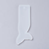 Silicone Bookmark Molds, Resin Casting Molds, Fish Tail, White, 95x35x4.5mm, Inner Diameter: 92x32mm