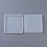 DIY Squre Coaster Silicone Molds, Resin Casting Molds, For UV Resin, Epoxy Resin Jewelry Making, White, 101x101x10mm, Inner Diameter: 91x91mm