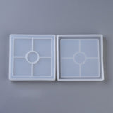 DIY Square Coaster Silicone Molds, Resin Casting Molds, For UV Resin, Epoxy Resin Jewelry Making, White, 106x106x16mm, Inner Diameter: 100x100mm