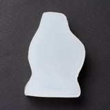 2PCS DIY Geometric Abstraction Style Candle Making Silicone Molds, Resin Casting Molds, Clay Craft Mold Tools, White, 11x7.4x3.1cm, Inner Diameter: 9.6x6.3cm