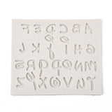 Alphabet A~Z Silicone Molds, Food Grade Fondant Molds, For DIY Cake Decoration, Chocolate, Candy, UV Resin & Epoxy Resin Craft Making, WhiteSmoke, 105x125x5.5mm