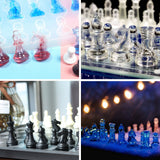 Chess Silicone Mold Kits, with 100ml Measuring Cup Silicone Glue Tools, Disposable Plastic Transfer Pipettes and Birch Wooden Craft Ice Cream Sticks, Mixed Color, 20.8x8.8x0.9cm, Inner: 2.2~4.7cm