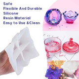 Silicone Storage Box Molds, Resin Casting Molds, For UV Resin, Epoxy Resin Jewelry Making, with Disposable Latex Finger Cots, Measuring Cup and Pipettes Dropper, White, 67x41mm, 67x56mm