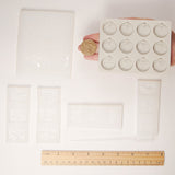 DIY Keychain & Keychain Kit, with Twelve Constellations Silicone Molds, Plastic Transfer Pipettes, Measuring Cup, Latex Finger Cots, Waxed Cotton Cord Necklace, Alloy Keychain Findings, White, 6x0.7mm, Inner Diameter: 4.6mm