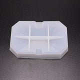 1 pc DIY Soap Box Silicone Molds, Resin Casting Decoration Molds, For UV Resin, Epoxy Resin Making, Octagon, White, 132x87x22mm, Inner Diameter: 120x75mm