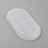 DIY Tray Slicone Molds, Resin Casting Molds, For UV Resin, Epoxy Resin Craft Making, Oval, White, 194x100x17mm, Inner Diameter: 150mm