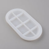 DIY Tray Slicone Molds, Resin Casting Molds, For UV Resin, Epoxy Resin Craft Making, Oval, White, 194x100x17mm, Inner Diameter: 150mm