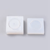 Silicone Storage Box Molds, Resin Casting Molds, For UV Resin, Epoxy Resin Jewelry Making, White, 39x39x9~18mm, Inner: 28mm, 2pcs/set