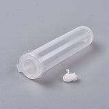 DIY Crystal Epoxy Resin Material Filling, Swan, For Display Decoration, with Transparent Tube, White, 9x8x4mm