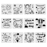 Elephant Pattern Drawing Painting Stencils Sets