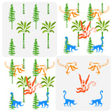 Monkey & Palmtree Pattern Drawing Painting Stencils