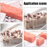 1 pc Silicone Soap Molds with Rose Pattern, 18oz Rectangular Soap Molds Square Silicone Mold Handmade Loaf Bar Mould