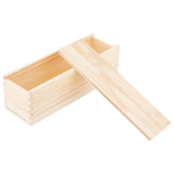 1 pc Wooden Box, Double Thrust Covers, for Soap Making, Rectangle, BurlyWood, 283x89x89mm, Inner Size: 270x74mm.