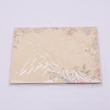 Paper Envelope, Rectangle with Flower Pattern, Bisque, 12.3x17.5x0.06cm, about 10pcs/bag, 2bags/set