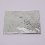 Paper Envelope, Rectangle with Flower Pattern, Aqua, 12.3x17.5x0.06cm, about 10pcs/bag, 2bags/set