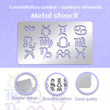 Retro Stainless Steel Metal Cutting Dies Stencils, for DIY Scrapbooking/Photo Album, Decorative Embossing DIY Paper Card, Matte Stainless Steel Color, Symbol, 177x101x0.5mm