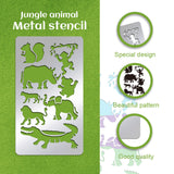 Retro Stainless Steel Metal Cutting Dies Stencils, for DIY Scrapbooking/Photo Album, Decorative Embossing DIY Paper Card, Matte Stainless Steel Color, Animals, 177x101x0.5mm