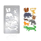 Retro Stainless Steel Metal Cutting Dies Stencils, for DIY Scrapbooking/Photo Album, Decorative Embossing DIY Paper Card, Matte Stainless Steel Color, Animals, 177x101x0.5mm