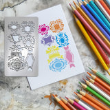 Retro Stainless Steel Metal Cutting Dies Stencils, for DIY Scrapbooking/Photo Album, Decorative Embossing DIY Paper Card, Matte Stainless Steel Color, Mixed Shapes, 177x101x0.5mm