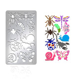 Retro Stainless Steel Metal Cutting Dies Stencils, for DIY Scrapbooking/Photo Album, Decorative Embossing DIY Paper Card, Matte Stainless Steel Color, Insects, 177x101x0.5mm