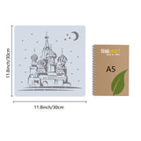 Castle Pattern Drawing Painting Stencils