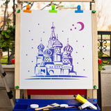 Castle Pattern Drawing Painting Stencils