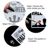 Halloween Themed Pattern Drawing Painting Stencils