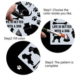 Dog Pattern Drawing Painting Stencils