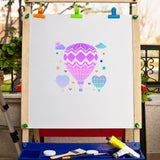 Hot Air Balloon Pattern Drawing Painting Stencils