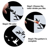 Bird Pattern Drawing Painting Stencils