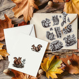 Rubber Clear Stamps, for Card Making Decoration DIY Scrapbooking, Squirrel, 22x18x0.8cm