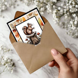 Rubber Clear Stamps, for Card Making Decoration DIY Scrapbooking, Squirrel, 22x18x0.8cm